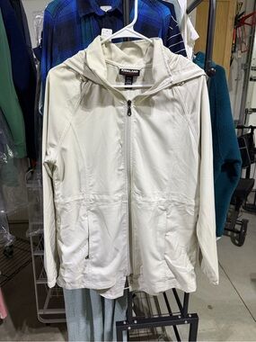 Kirkland Signature Cream Hooded Lightweight Jacket